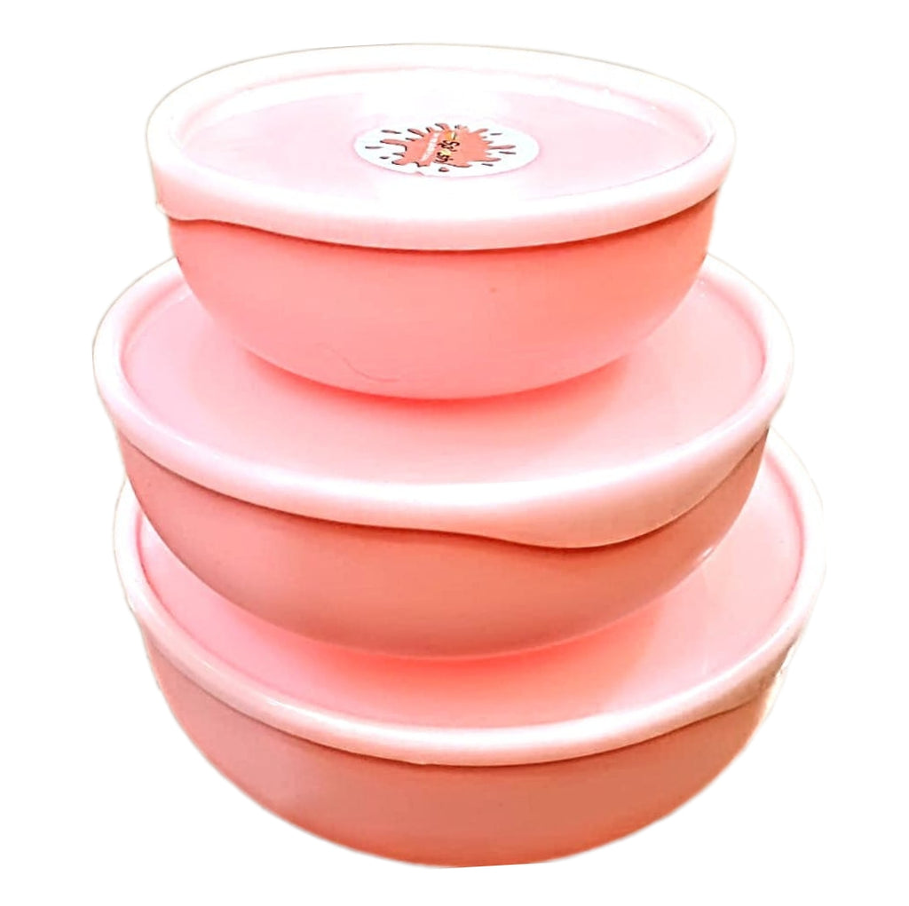 3-in-1 Food Bowl Set with Lids | Premium Quality | Space-Saving Kitchen Storage