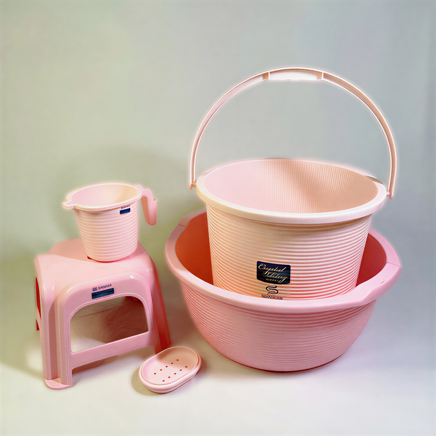 Bathroom Set – Heavy-Duty Bucket, Mug, Tub, Stool & Soap Dish