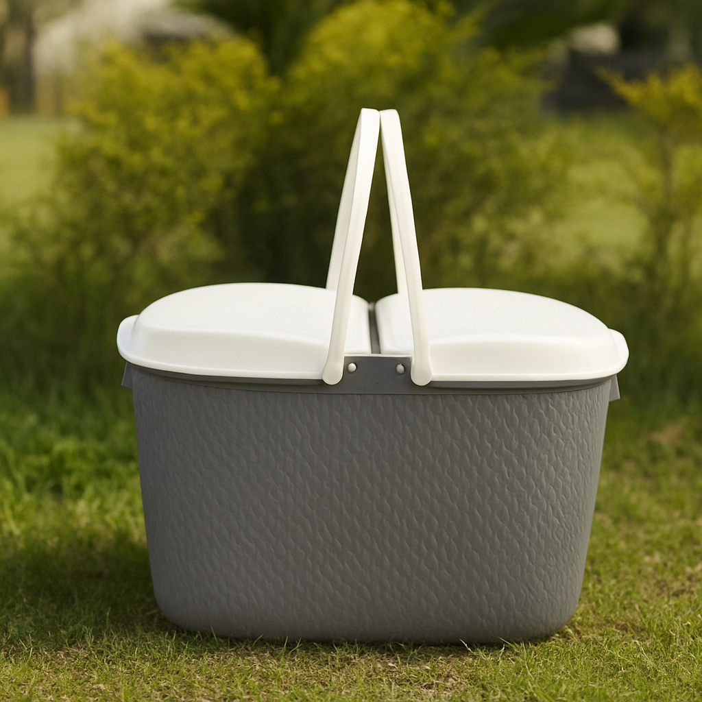 Elegant Picnic Basket with Lid & Handle – 8 Colors