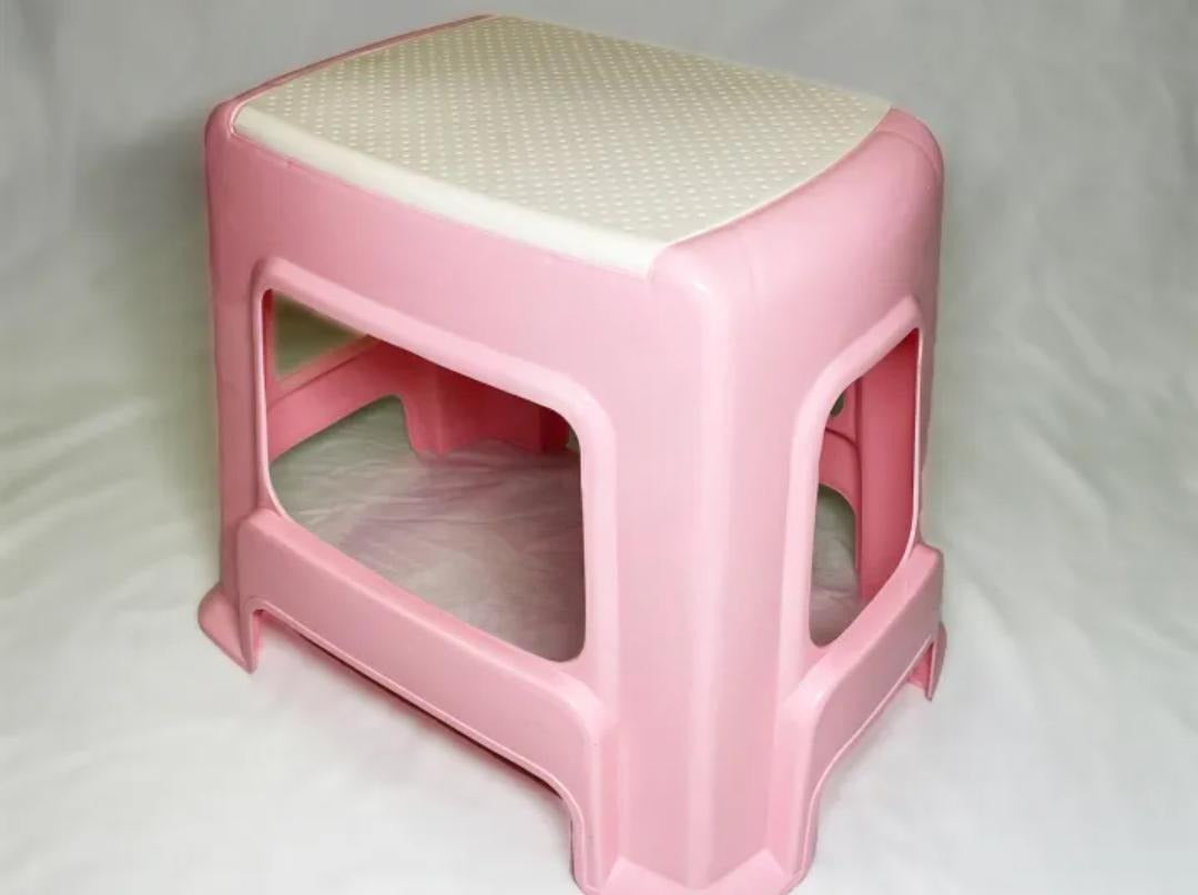 Plastic Stool / Two Tone / Medium Size / Bathroom , Kitchen & Household Use / Available in 6 Colors