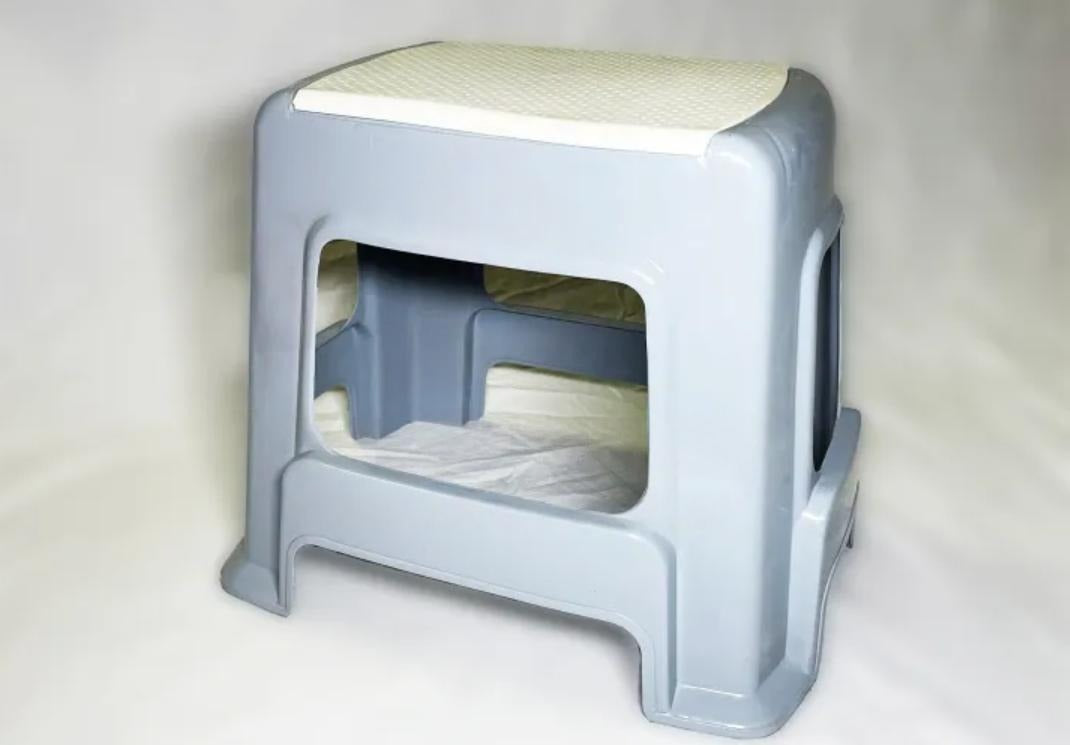 Plastic Stool / Two Tone / Medium Size / Bathroom , Kitchen & Household Use / Available in 6 Colors