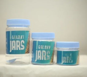 Galaxy Jars - 800ml, 500ml, 250ml | BPA-Free Storage Containers in 5 Elegant Colors (Blue, Red, White, Green, Pink) | Airtight, Multipurpose, Jars for Kitchen, Spices & Dry Food With Spoon"