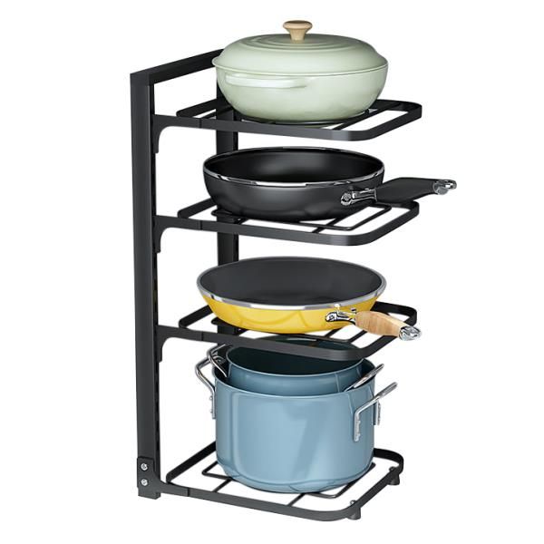 Multi purpose Kitchen utensils organizer/ Plates fry pans, sause pan organizer, iron frame having powder coating on it