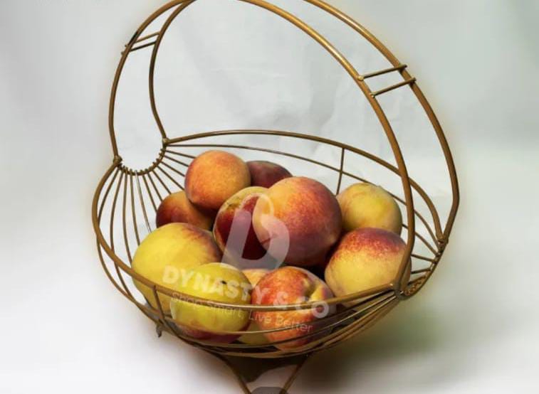Oval Shape Bowl Style Fruit and vegetable basket / Kitchen Organizer/ Bread Basket / Snacks Basket in metal frame