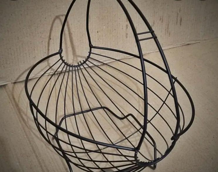 Oval Shape Bowl Style Fruit and vegetable basket / Kitchen Organizer/ Bread Basket / Snacks Basket in metal frame