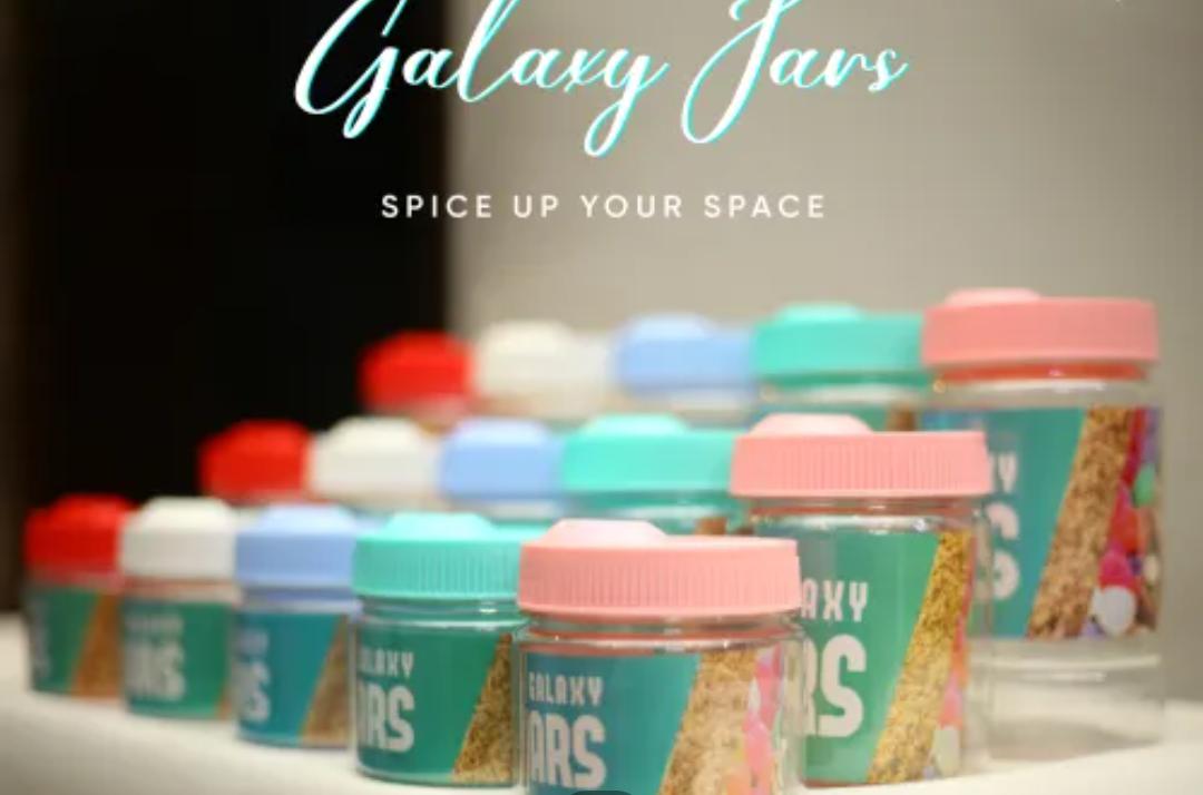 Galaxy Jars - 800ml, 500ml, 250ml | BPA-Free Storage Containers in 5 Elegant Colors (Blue, Red, White, Green, Pink) | Airtight, Multipurpose, Jars for Kitchen, Spices & Dry Food With Spoon"