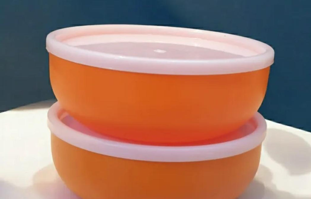 Pack of 3 Round Airtight Food Bowl - Hard Lid Food Container, Leakproof Storage Box for Fresh Food, Snacks, Meal Prep - Splash 650ML - Food Container