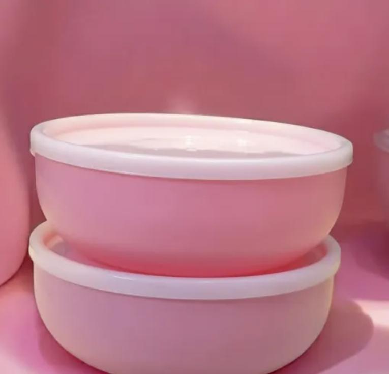 Pack of 3 Round Airtight Food Bowl - Hard Lid Food Container, Leakproof Storage Box for Fresh Food, Snacks, Meal Prep - Splash 650ML - Food Container