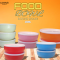 Pack of 3 Round Airtight Food Bowl - Hard Lid Food Container, Leakproof Storage Box for Fresh Food, Snacks, Meal Prep - Splash 650ML - Food Container