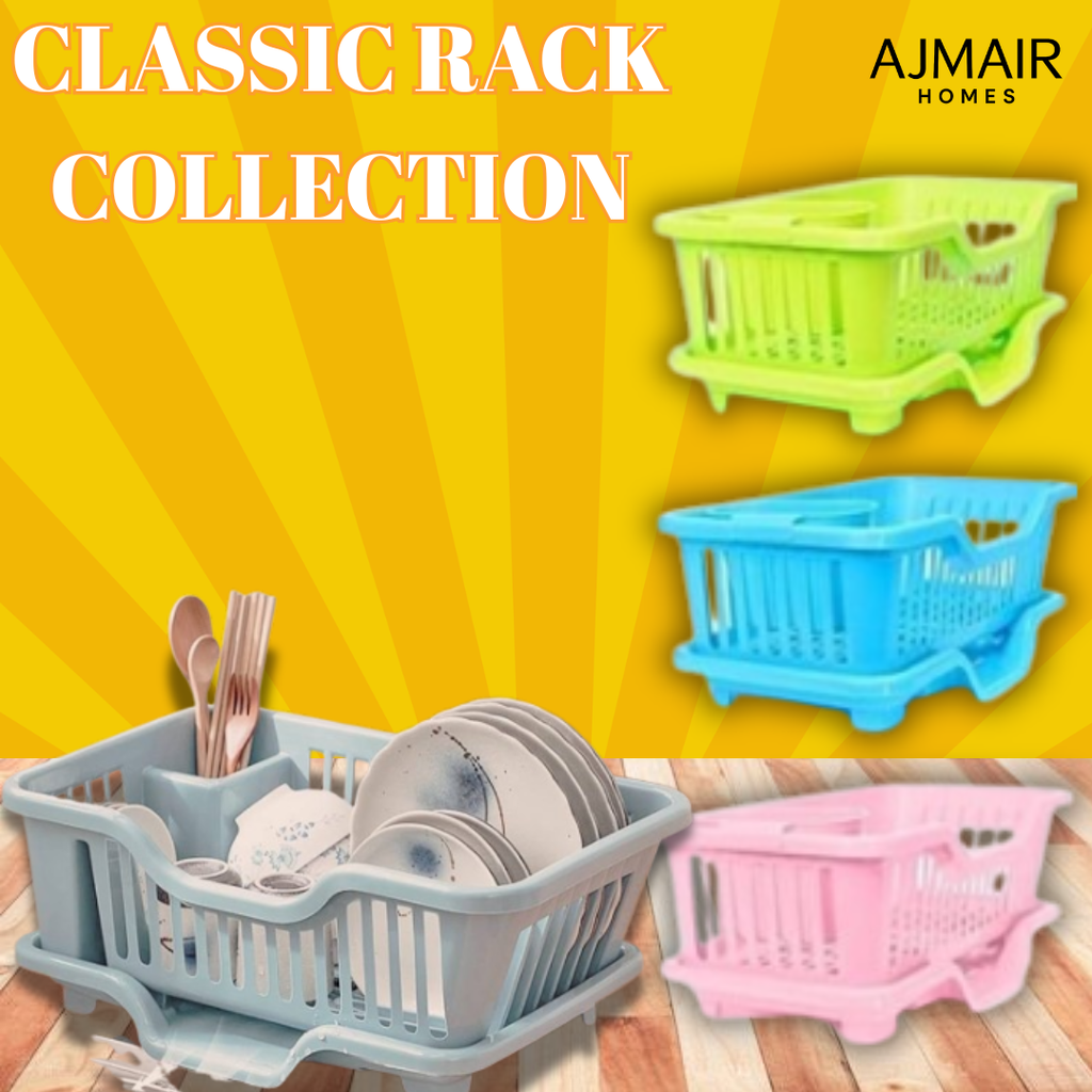 Fancy Plate Rack - 3 in 1 Large Durable Plastic Kitchen Sink Dish Rack - Pure Material - Premium Quality Kitchen Sink Basket Dish Drying Rack & Kitchen Organizer