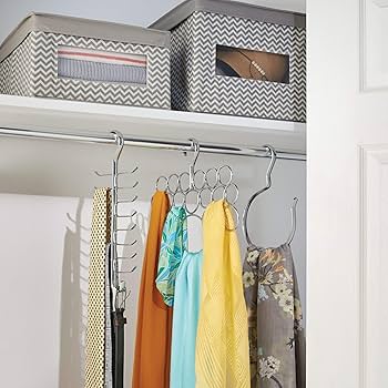 wardrobes organizer, pack of 3 and 6, 8 rings scarf Organizer, tie organizer or dupatta Organizer, multiple uses. iron made
