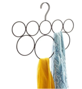 wardrobes organizer, pack of 3 and 6, 8 rings scarf Organizer, tie organizer or dupatta Organizer, multiple uses. iron made