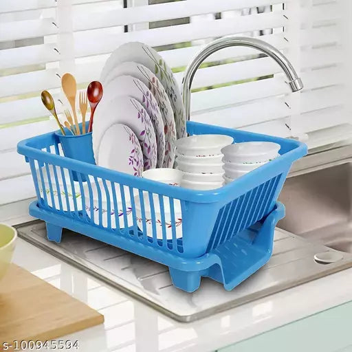 Durable 3-in-1 Dish Drying Rack – Kitchen Sink Organizer - Premium Quality